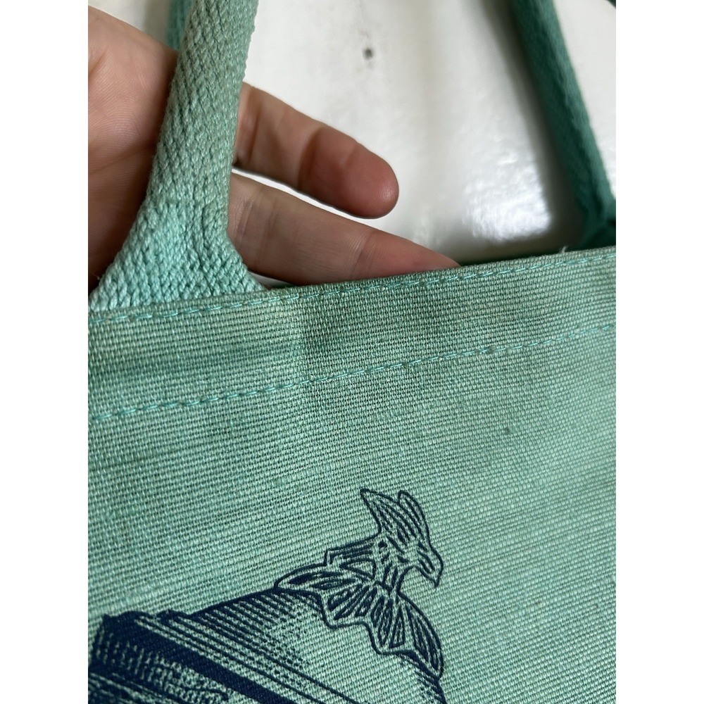 Fortnum & Mason London UK Tea Pot Bag for Life Teal Shopping Tote Bag - Picture 3 of 11